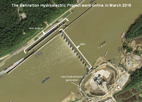 image of Cannelton Hydroelectric Project, as explained in the article text